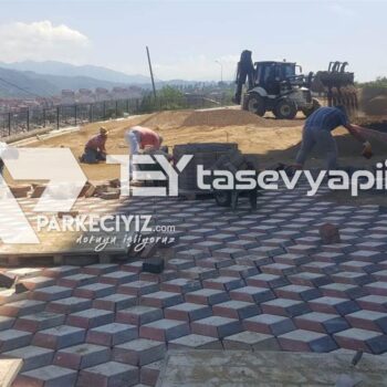 uc boyutlu parke tasi 7 350x350 Kesik Prizma, Elips, Altıgen, Sekizgen, 3 Boyutlu Taş Döşeme